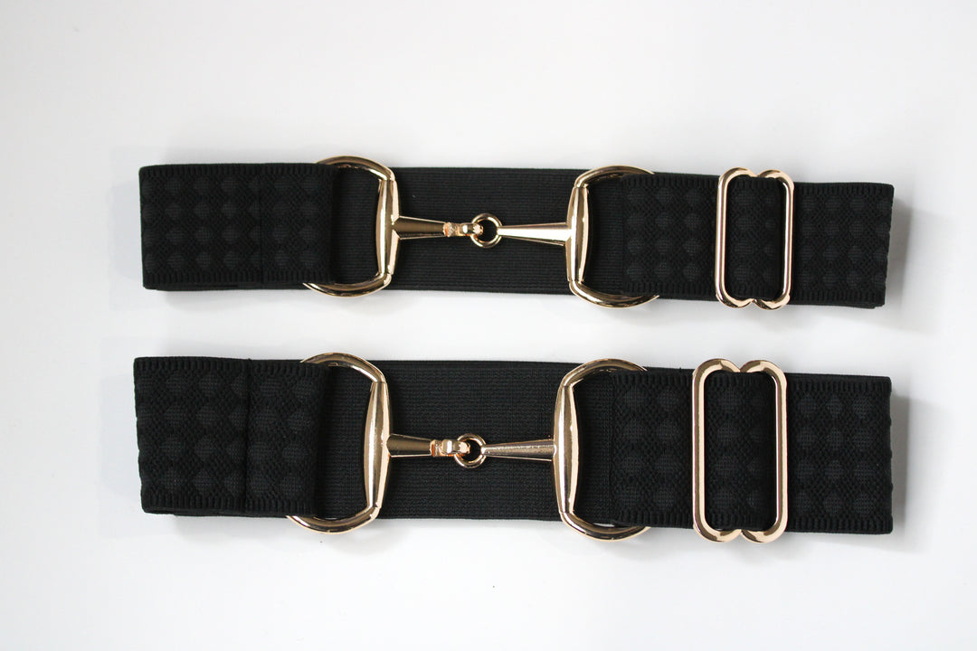 Vision Apparel Bit Belt-Black Diamond/Gold