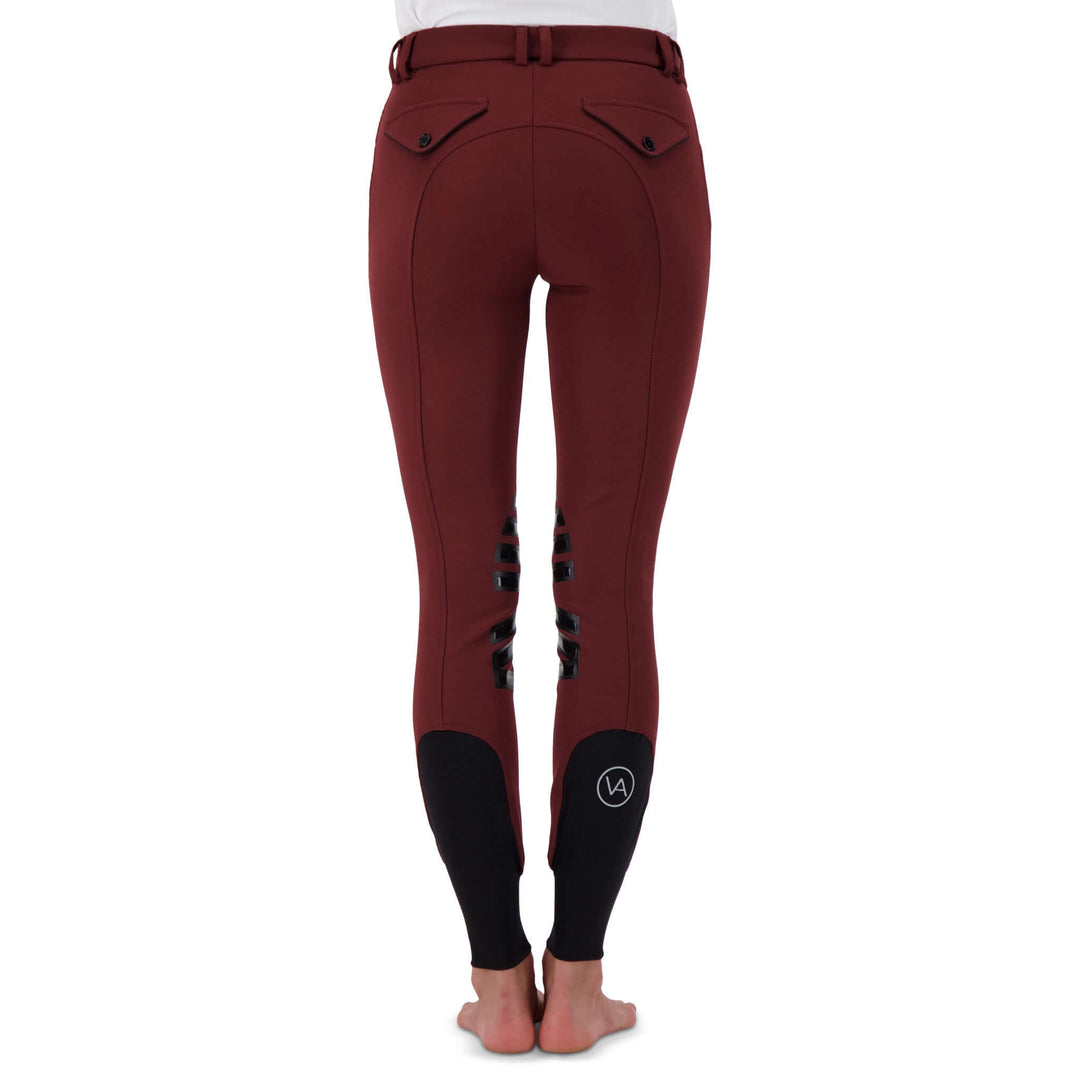 Stretch microfibre fabric for the most flattering fit on many body types. Keep their shape and don't fade out. Ride after ride, wash after wash.
Grip knee patches for maximum grip and comfort.
Silicone logo printing on the inside of the waistband to help breeches stay in place and shirts tucked in.
Comfort sock bottom to prevent rubbing around the ankle.
Contrast piping on front and rear pockets.