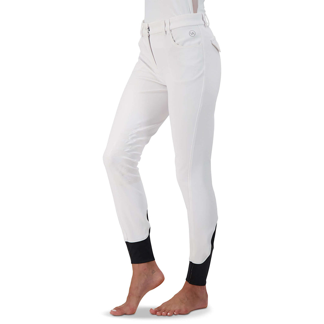 Style, comfort and longevity. All that you want in your breeches.

Our Show Breech I features:

Stretch microfibre fabric for the most flattering fit on many body types.
Keep their shape and don't fade out. Ride after ride, wash after wash.
Grip knee patches for maximum grip and comfort.
Silicone logo printing on the inside of the waistband to help breeches stay in place and shirts tucked in.
Comfort sock bottom to prevent rubbing around the ankle.
Tone on Tone piping for that classic show ring style for an